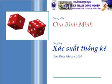 Bài giảng Xác suất thống kê - Chương 7: Kiểm định giả thiết thống kê - Chu Bình Minh