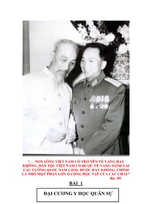 Bài giảng Y học quân sự - Bài 1: Đại cương y học quân sự - Bùi Xuân Quang