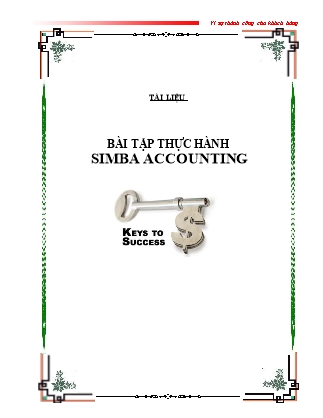 Bài tập thực hành Simba Accounting