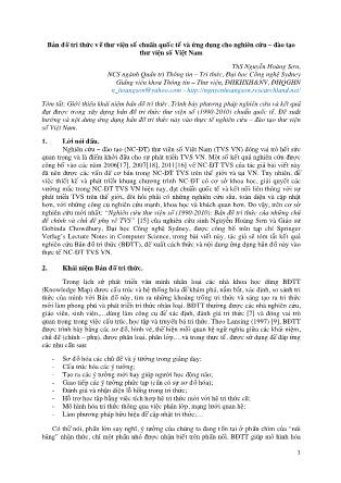 Bản đồ tri thức về thư viện số chuẩn quốc tế và ứng dụng cho nghiên cứu – Đào tạo thư viện số Việt Nam