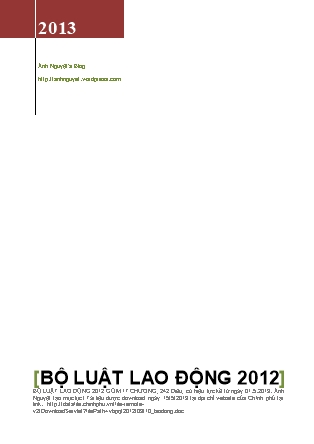 Bộ luật Lao động 2012