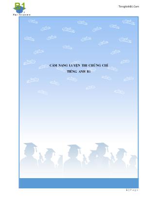 Cẩm nang luyện thi chứng chỉ tiếng Anh B1