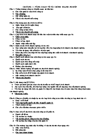 Câu hỏi trắc nghiệm ôn tập môn Tài chính doanh nghiệp