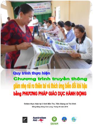 Chương trình truyền thông giảm nhẹ rủi ro thiên tai và thích ứng biến đổi khí hậu bằng phương pháp giáo dục hành động