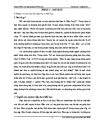 Chuyên dề Phát triển năng lực cho học sinh Tiểu học