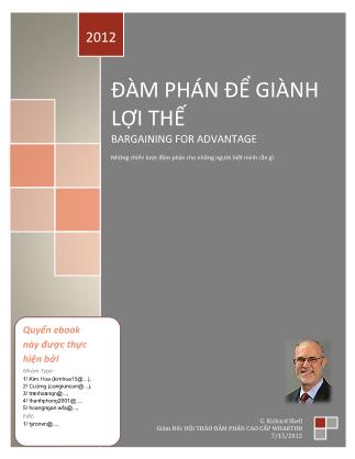 Đàm phán để giành lợi thế