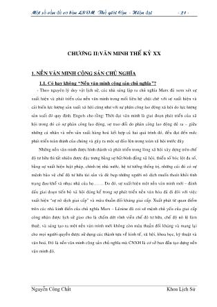 Đề cương bài giảng Một số vấn đề cơ bản lịch sử văn minh thế giới cận – hiện đại (Phần 2)