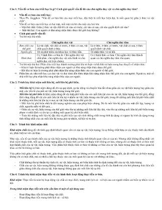 Đề cương môn Những nguyên lý cơ bản của chủ nghĩa Mác - Lênin 1