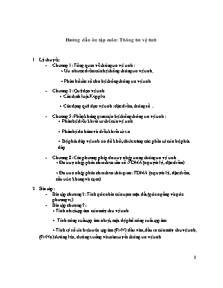 Đề cương ôn tập môn Thông tin vệ tinh