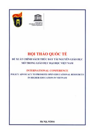 Đề xuất chính sách thúc đẩy tài nguyên giáo dục mở trong giáo dục đại học Việt Nam
