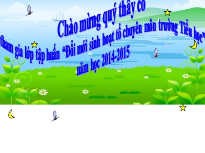 Đổi mới sinh hoạt tổ chuyên môn trường Tiểu học năm học 2014-2015