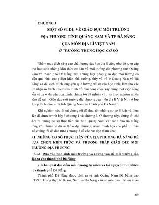 Giáo dục môi trường địa phương thông qua môn Địa lí Việt Nam (Phần 2)