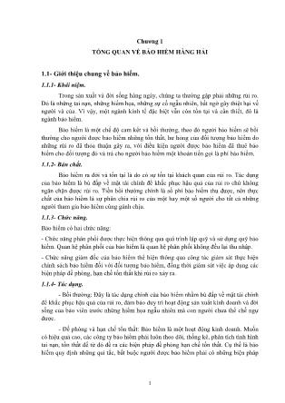 Giáo trình Bảo hiểm hàng hải