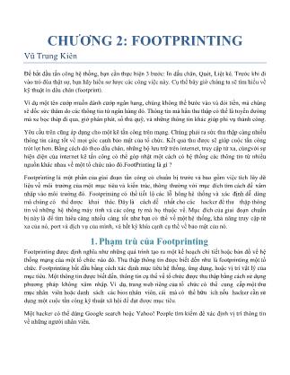 Giáo trình Bảo mật mạng - Chương 2: Footprinting