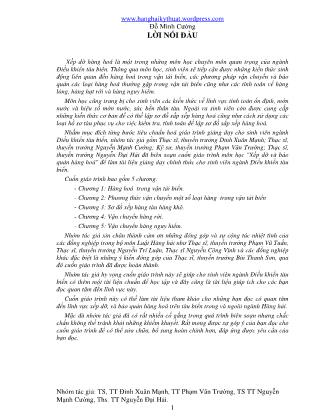 Giáo trình Bốc xếp hàng hóa (Phần 1)