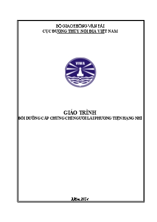 Giáo trình Bồi dưỡng cấp chứng chỉ người lái phương tiện hạng nhì