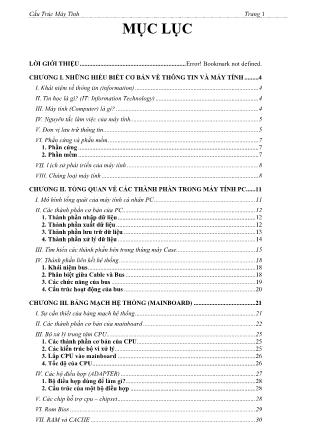 Giáo trình Cấu trúc máy tính (Mới)