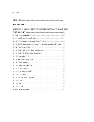 Giáo trình Công nghệ thông tin và thương mại điện tử trong doanh nghiệp (Phần 1)