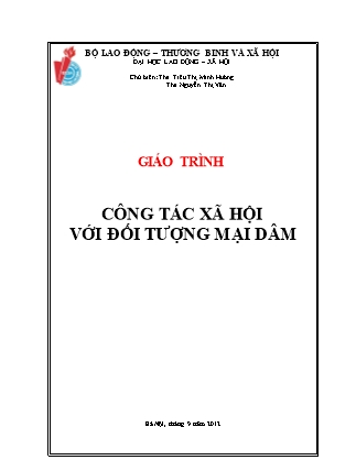 Giáo trình Công tác xã hội với đối tượng mại dâm