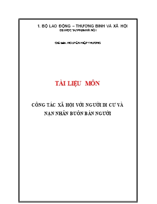 Giáo trình Công tác xã hội với người di cư và nạn nhân buôn bán người