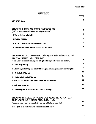 Giáo trình Công ước quốc tế liên quan đến đóng tàu và an toàn hàng hải