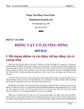 Giáo trình Động vật có xương sống (Phần 1)
