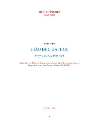 Giáo trình Giáo dục đại học Việt Nam và thế giới (Phần 1)