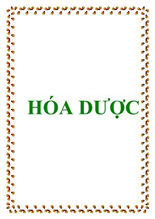 Giáo trình Hóa dược - Đặng Hoàng Hải
