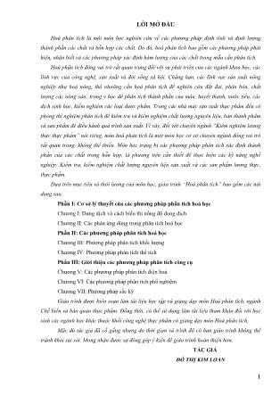 Giáo trình Hóa phân tích (Phần 1)