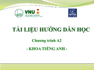 Giáo trình Hướng dẫn học Chương trình A2
