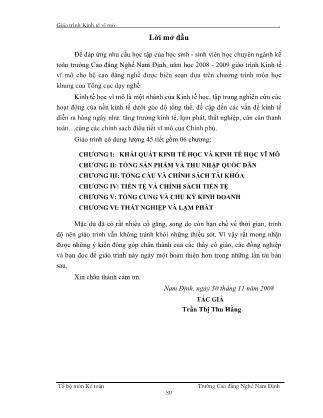 Giáo trình Kinh tế vĩ mô (Phần 1)