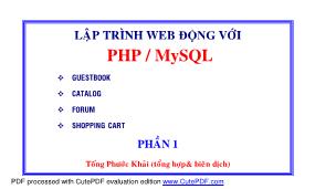 Giáo trình Lập trình web động với PHP/MySQL