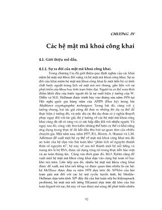 Giáo trình Lý thuyết mật mã và an toàn thông tin (Phần 2)
