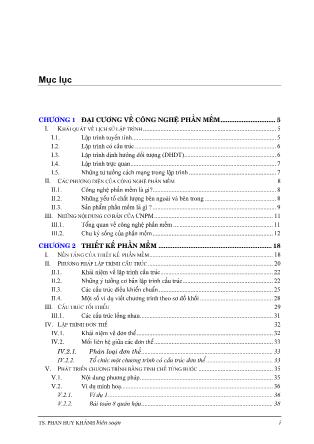 Giáo trình môn Công nghệ phần mềm