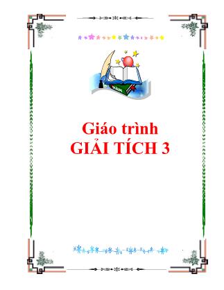 Giáo trình môn Giải tích 3