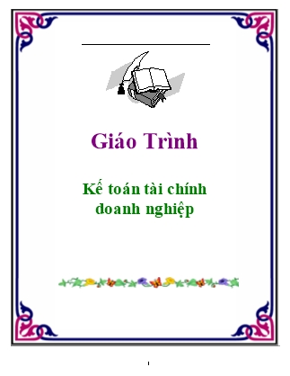 Giáo trình môn Kế toán tài chính doanh nghiệp