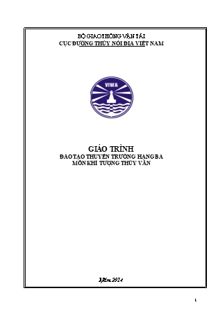 Giáo trình môn Khí tượng thủy văn