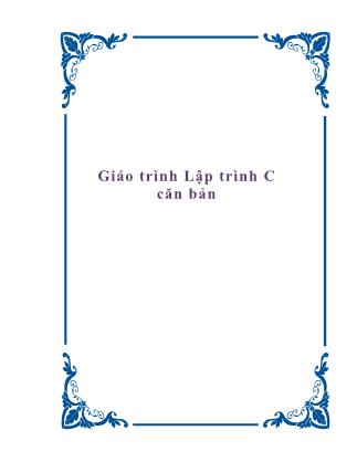 Giáo trình môn Lập trình C căn bản