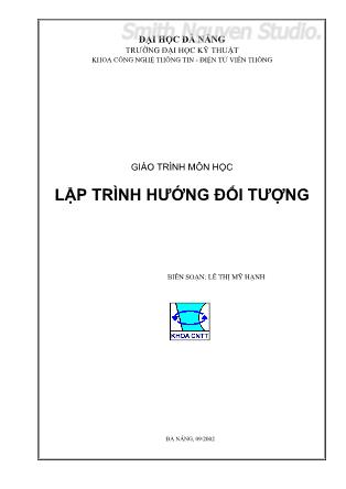 Giáo trình môn Lập trình hướng đối tượng
