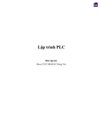 Giáo trình môn Lập trình PLC
