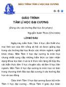 Giáo trình môn Tâm lí học đại cương (Phần 1)