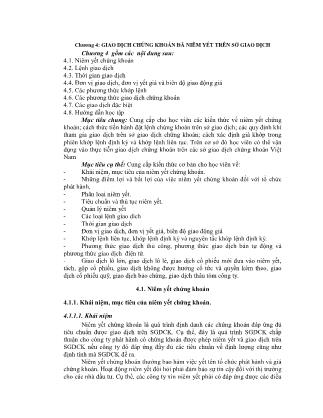 Giáo trình môn Thị trường chứng khoán (Phần 2)