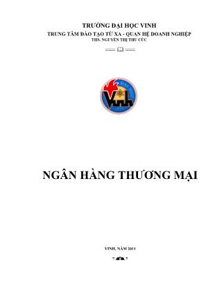 Giáo trình Ngân hàng thương mại (Phần 1)