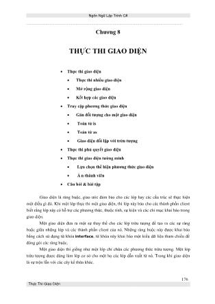 Giáo trình Ngôn ngữ lập trình C# (Phần 2)