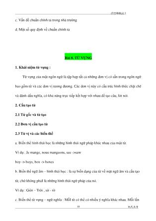 Giáo trình Ngôn ngữ tiếng Việt (Phần 2)