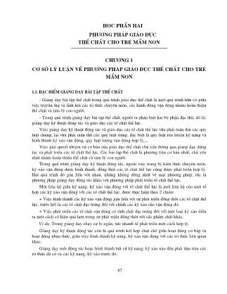 Giáo trình Phương pháp giáo dục thể chất cho trẻ mầm non (Bản đẹp)