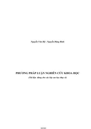 Giáo trình Phương pháp luận nghiên cứu khoa học (Phần 1)