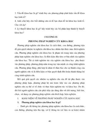 Giáo trình Phương pháp nghiên cứu khoa học kinh tế (Phần 2)