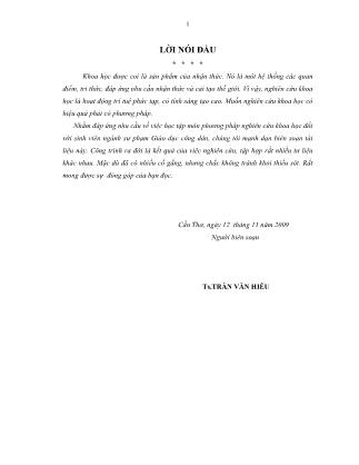 Giáo trình Phương pháp nghiên cứu khoa học (Phần 1)