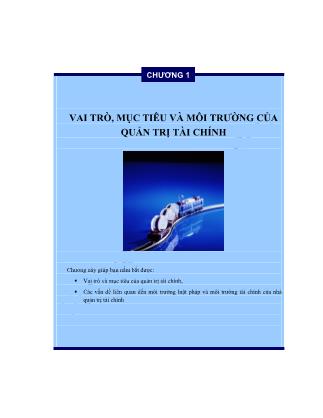 Giáo trình Quản lý tài chính (Phần 1)